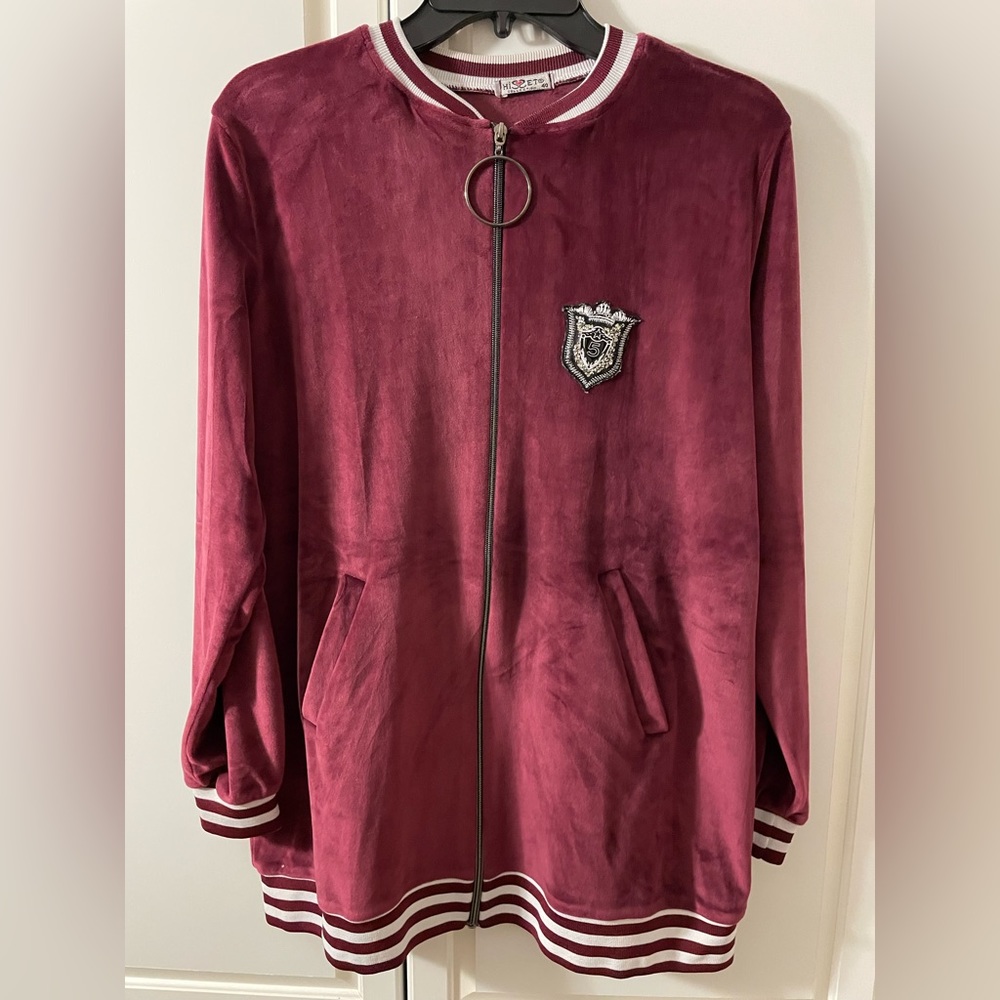 Women Velvet Burgundy jacket